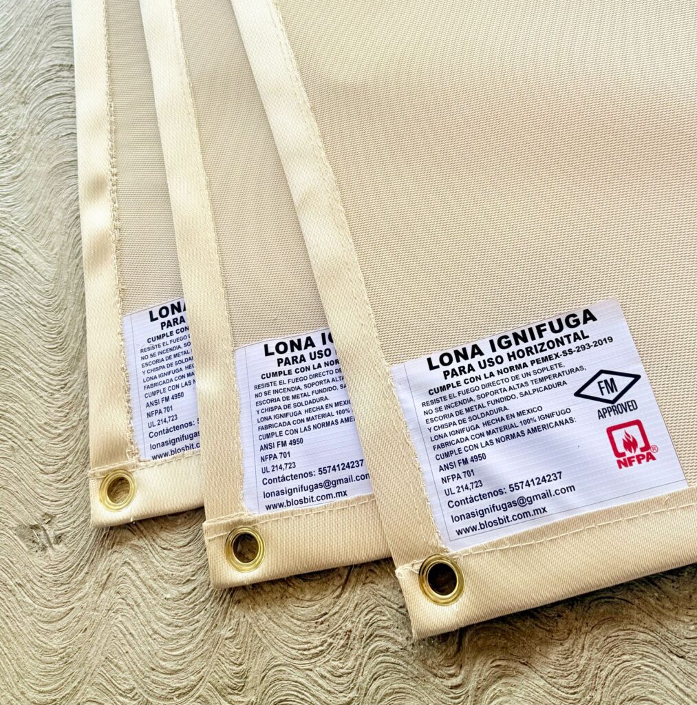 Lona Ignifuga de Silice uso horizontal