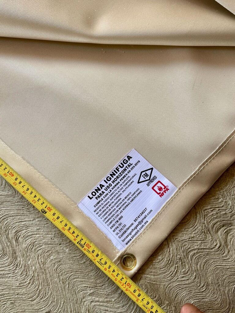 Lona Ignifuga resistente a altas temperaturas, hasta 1,200ºC, USO HORIZONTAL