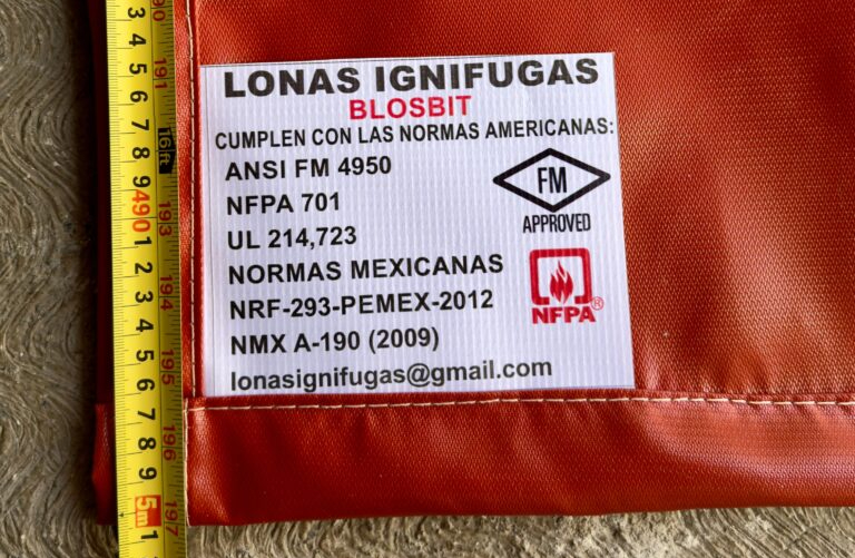 Lonas Ignifugas Certificadas - norma ANSI FM 4950 - norma NFPA 701 - norma UL 214, 723